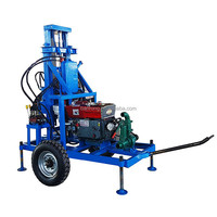Moteur Diesel Banrong 22HP 120m plate-forme de forage de roue mine plate-forme de forage de l'eau plate-forme de forage pour puits
