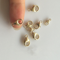 Fermoir homard rempli d'or 14K de qualité supérieure avec anneau fermé Accessoires de bijoux en laiton pour la fabrication de bijoux de haute qualité