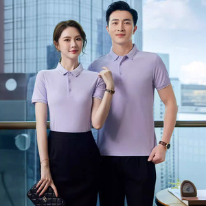Promotional Polo Shirts Short Sleeve Solid Color Cotton Breathable Work Uniforms Summer Corporate Wear - Product Image 4