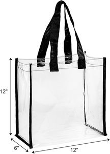 Personalizado impreso impermeable transparente PVC <span class=keywords><strong>Eva</strong></span> brillo bolso de mano bolso de hombro bolsa de compras - Product Image 2