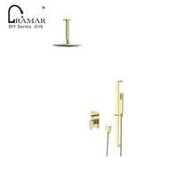 Robinet de douche mural noir pour salle de bain et douche pluie, avec cartouche céramique et barre coulissante à poignée unique, pour usage hôtelier - Chine