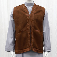 Nouveau design 2026 – Gilet islamique chaud et épais en fausse fourrure de chamois pour hommes, style saoudien, pour l'hiver – Thobe et vestes pour femmes