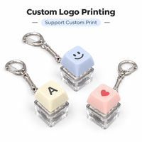 Porte-clés personnalisé avec logo imprimé, clavier mécanique à une touche, jouet anti-stress, pendentif en acrylique, OEM ODM