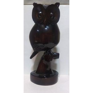 Figura Decorativa de Búho Tallada en Madera, Estilo Vintage, Adorno de Pájaro, Decoración para el Hogar, Estilo Artesanal Tradicional, Pieza Coleccionable - Product Image 4