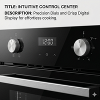 Cuisinière électrique à deux plaques avec four intégré en acier inoxydable, à convection/turbine, à économie d'énergie, avec minuterie mécanique