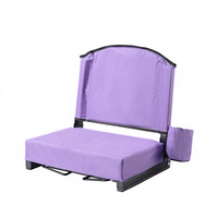 Sièges de stade extérieurs ultra rembourrés, confortables, avec dossiers en mousse épaisse, larges, portables, pliables, avec sangle d'épaule, pour camping et plage