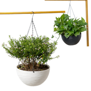 Pot de fleurs suspendu en plastique auto-arrosant à fixer au mur pour plantes vertes, décoration de bureau et de maison - Product Image 1