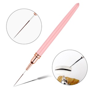 5 Pack Set of Nail Art Line Drawing Pens & Nylon Brush with <b>Plastic</b> Handle - Product Image 4