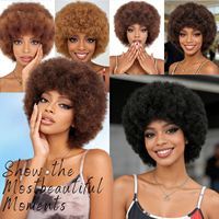 Perruque afro pour femmes africaines, cheveux courts bouclés et volumineux, fabriquée à la machine, style Xuchang, pour l'Europe, l'Amérique et l'Afrique