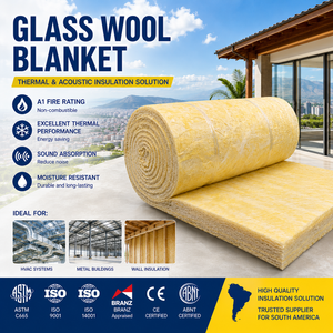 <span class=keywords><strong>Laine</strong></span> <span class=keywords><strong>de</strong></span> <span class=keywords><strong>verre</strong></span> non irritante pour l'Amérique du Sud, isolation thermique et acoustique R235 100mm pour toitures <span class=keywords><strong>de</strong></span> bâtiments métalliques, <span class=keywords><strong>laine</strong></span> <span class=keywords><strong>de</strong></span> <span class=keywords><strong>verre</strong></span> - Product Image 1