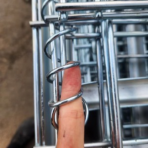 <span class=keywords><strong>Cage</strong></span> en treillis métallique, tailles personnalisées disponibles, <span class=keywords><strong>cage</strong></span> de rangement industrielle pliable en acier avec roulettes - Product Image 4