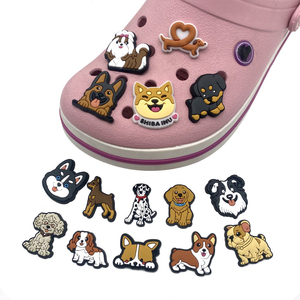 Breloques pour chaussures en forme d'animaux (chien) pour accessoires <span class=keywords><strong>Crocs</strong></span>, sabots, claquettes à bulles, décoration de chaussures DIY, breloques à boucle, cadeau de fête - Product Image 6