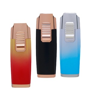 Encendedor Multiusos de Estilo Clásico con Triple Llama Directa y Perforador de Cigarros para Hombre, Regalos Empresariales - Product Image 5