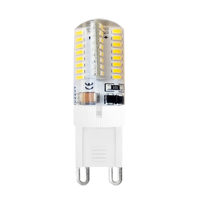 G9 LED 3W Bulb High Voltage AC 220V Silicone 3014 SMD 64 LEDs Crystal Lamp Bulb High Brightness Ceramics Corn Lamp 3000K 6000K
