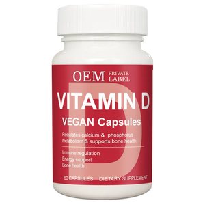 OEM/ODM Premium Vegan D vitamini kapsül kemik sağlık bağışıklık düzenleme enerji desteği 60 kapsül - Product Image 1