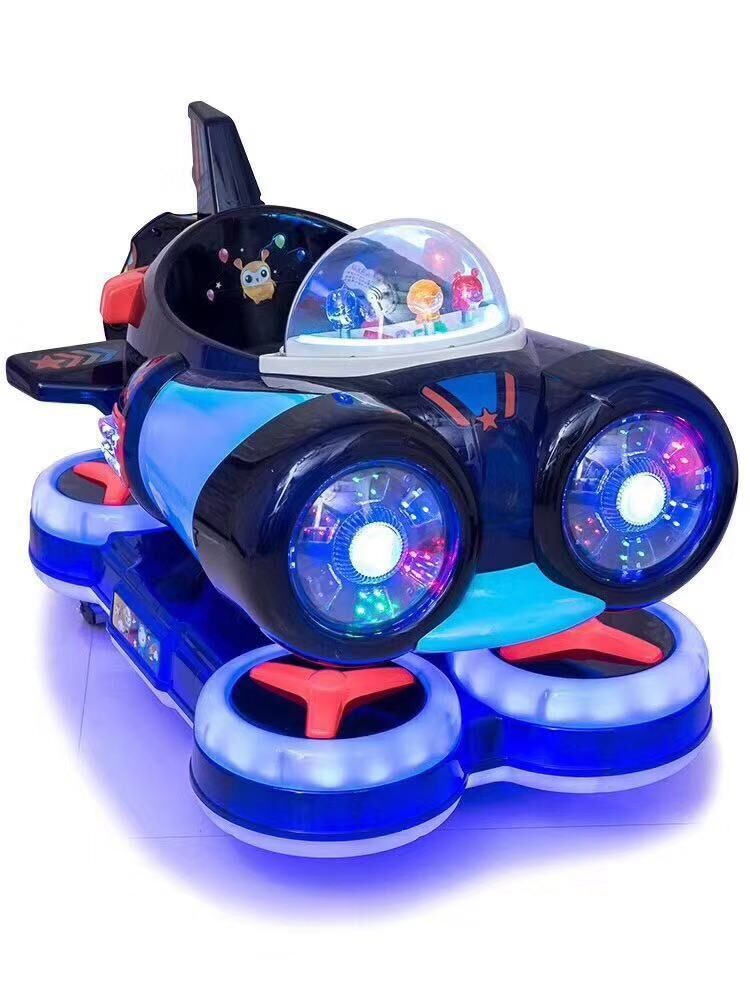 Blue space airship