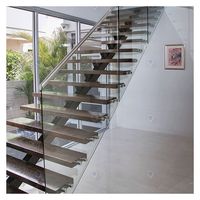 Conception de prime, marches personnalisées, escalier flottant, escalier droit, escalier