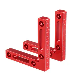 90 Degree Precise Clamping Square Right Angle Clamps L Shape Auxiliary Fixture Machinist Square with Metric and Inch Scale