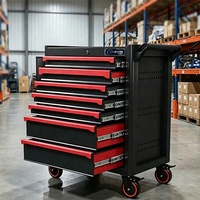 Chariot d'atelier robuste à 7 tiroirs avec roulettes