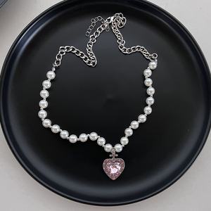 Collana Girocollo Vintage con Ciondolo a Farfalla, Ragno e Perle, per Donna e Uomo, Stile Gotico Hip Hop, con Croce e Luna, Gioiello Lungo - Product Image 6