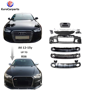 Chất lượng cao 12-15 năm A6 để RS6 body Kit PP chất liệu xe phía trước Bumper lưới tản nhiệt phía sau khuếch tán ống xả lời khuyên Phụ Kiện Xe Hơi - Product Image 1