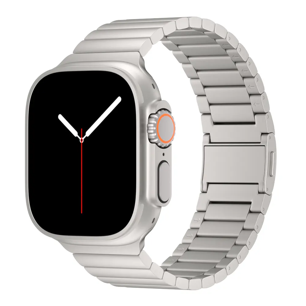 Keepwin tali jam tangan Titanium, gesper tahan lama Kelas II untuk Apple iWatch 9 8 7 6 5 4 3 2 1 49mm Ultra 2 Ultra 1