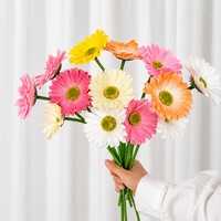 Pabrik Grosir Bunga Daisy Afrika Buatan, Kemasan Buket Florist, Dekorasi, Perlengkapan Bunga, Bunga Matahari Buatan