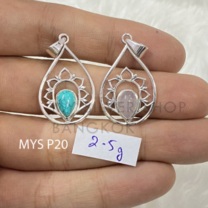 Hermoso colgante de plata esterlina 925 de diseño hecho a mano con fabricación de joyas de piedras preciosas - Product Image 1