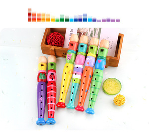 Wholesale children's 6-hole wooden flute instrument, kindergarten early education music Enlightenment toy, musical instrument - Product Image 3