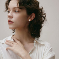 Boucles d'oreilles solitaires en argent 925 plaqué rhodium avec moissanite, taille unique, pour femme, 3mm/4mm/6.5mm/8mm/9mm/10mm/11mm