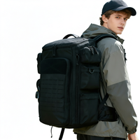 Sac à dos tactique de randonnée en toile imperméable, grand format, camouflage, design tendance, antivol, doublure en nylon