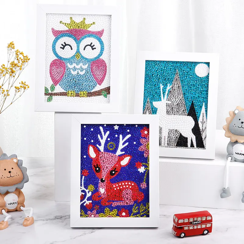 18x23cm Cartoon Animal Diamond Painting for Kids Diamond Painting Deer Home Decoration Owl Wall art Diamond Art