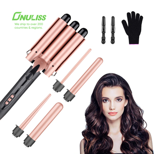 Juego de rizador de pelo con pantalla LCD automática 5 en 1, varita y rodillos calefactores PTC con plancha giratoria para <span class=keywords><strong>rizos</strong></span> <span class=keywords><strong>perfectos</strong></span> - Product Image 2