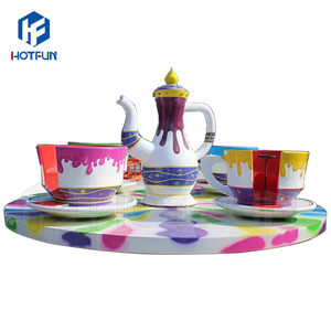 Chine fabricant Hotfun HFKF06 parc d'attractions Attraction carrousel rotatif équipement 24 sièges soucoupe café tasse à thé - Product Image 2