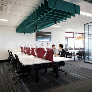 Panneaux acoustiques suspendus pour <span class=keywords><strong>plafond</strong></span> de bureau, en feutre PET 100%, absorbant le son, réduisant le bruit, pour bâtiments commerciaux - Product Image 6