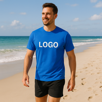 Groothandel Custom Logo Sublimatie 100% Polyester Dry-Fit T-Shirts 180 Gram Effen Snel Droog Gym Run Sport T-Shirts Voor Mannen
