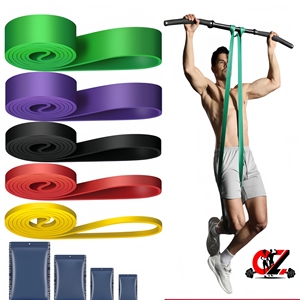 CZFITFactory - Juego de Bandas de Resistencia de Plástico y Goma con Logotipo Personalizado - 5-10 Libras, Plegables, Adecuadas para Dominadas en Casa o en el Gimnasio - Product Image 5