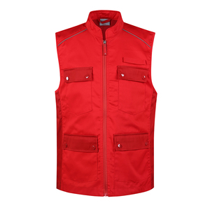 Reportero de utilidad personalizado Multi bolsillo pesca hombres fotógrafo uniforme seguridad Denim tejido trabajo Softshell cargo chaleco - Product Image 1