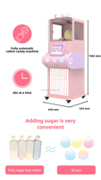 Nouvelle machine distributrice professionnelle de barbe à papa en coton, entièrement commerciale, robotisée, pour la fabrication de barbe à papa.