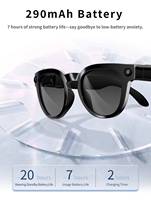 Nouvelles lunettes intelligentes Vision MT3 avec caméra 8MP, bouton tactile HD, traduction IA, assistant vocal, charge rapide Type-C, batterie 300mAh