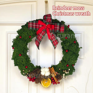 Custom Christmas Preserved <strong>Moss</strong> <strong>Wreath</strong> for Front Door Hanging Decor Festival Atmosphere Large <strong>Wreaths</strong> for Wall <strong>Moss</strong> Art Design - Product Image 1
