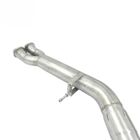 Pour S55 M3 M4 F80 F82 3.0T : Tuyau intermédiaire d'échappement performance en acier inoxydable avec résonateur et silencieux