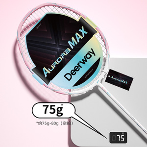 ไม้แบดมินตัน Deerway Aurora Max น้ำหนัก 75 กรัม คาร์บอนไฟเบอร์ น้ำหนักเบา สำหรับฝึกซ้อม สำหรับผู้ใหญ่ - Product Image 1
