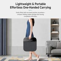 Système de chauffage circulant pour bain de pieds intelligent pliable avec écran LCD, bulles, lumière rouge et fonction de massage des pieds chauffant