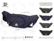 Borsa da uomo in nylon con chiusura a quattro cerniere, colore solido, forma a cuscino AWL120014 - Product Image 1