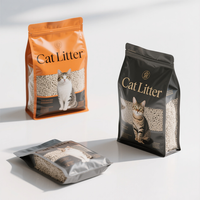 Sac d'emballage de pochette en plastique de litière pour chat personnalisé de haute qualité