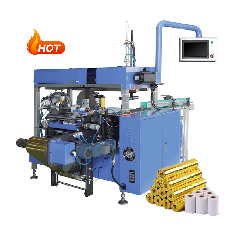 Automatic Paper Roll Foil Wrapping Machine