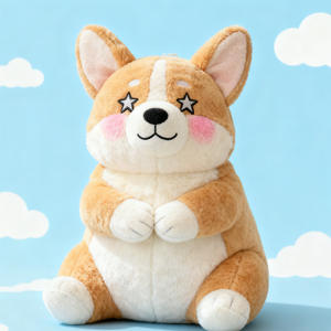 Peluche de Cachorro Corgi de Patas Cortas Personalizable, Adorable Muñeco de Peluche de Animal, Muñeco de Compañía Curativo, Venta Directa de Fábrica, Venta al por Mayor - Product Image 2