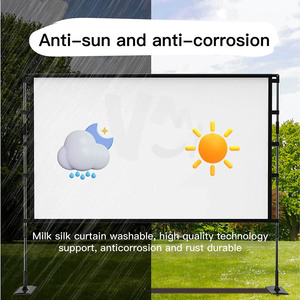 Pantalla de Proyección Portátil Plegable de 84120 Pulgadas 16:9, Marco de Aleación de Aluminio y Poliéster, Fácil Instalación, Trípode para Exteriores Antideformable - Product Image 3