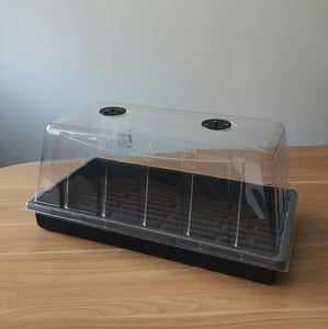 Kit de plateaux à semis en plastique robuste avec couvercle pour la germination des semis - Product Image 2
